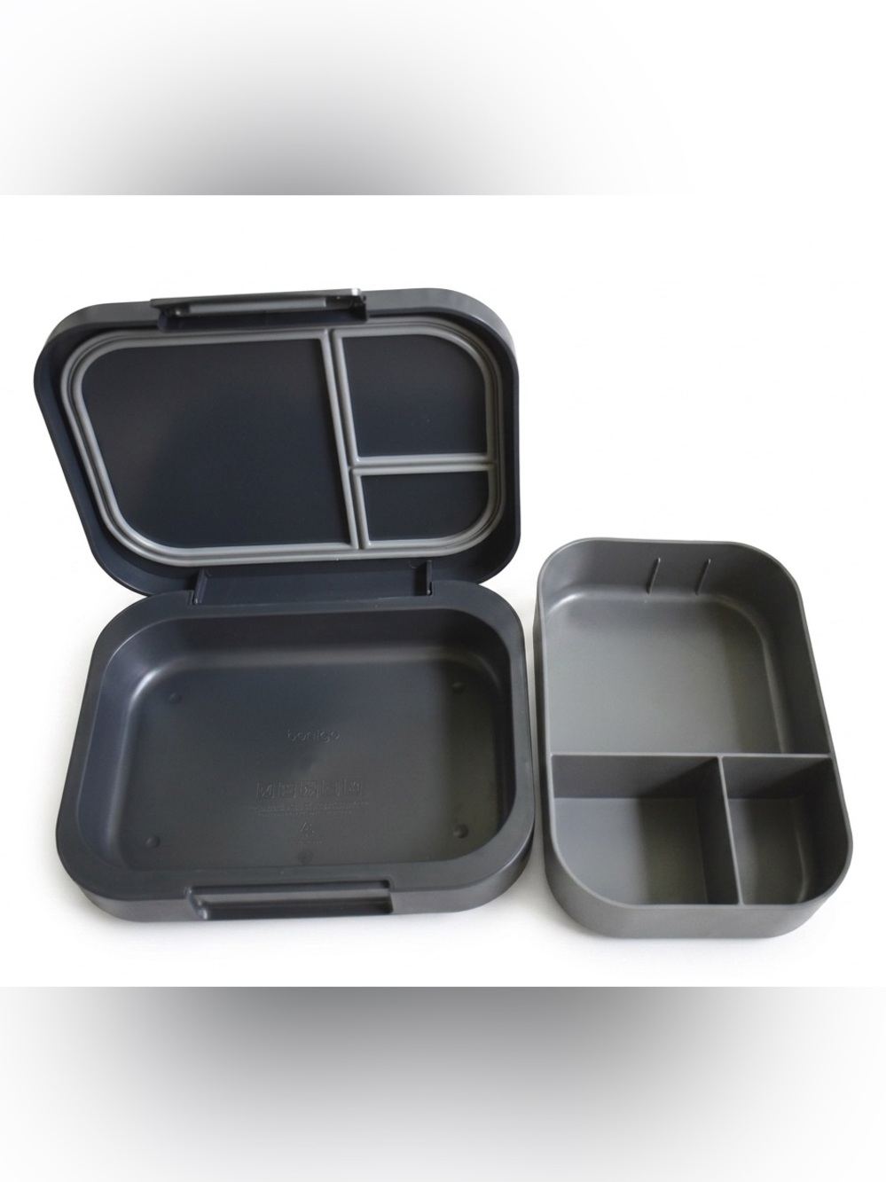 Gray Removable-Compartment Lunch Box Bento Organizer